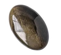 SUPBEI Golden Sheen Obsidian Crystals and Healing Stones Large Palm Stone Crystals for Relieve Anxiety Stress,5.4cm