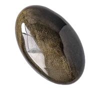 SUPBEI Golden Sheen Obsidian Crystals and Healing Stones Large Palm Stone Crystals for Relieve Anxiety Stress,5.4cm