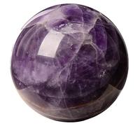 SUPBEI Natural Amethyst Crystal Ball, 5-8cm Hand-Polished Healing Stone for Meditation, home decor, witchcraft, divination, reiki,3.15in(8cm)