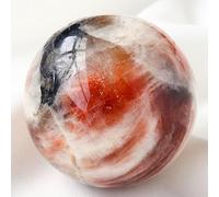 SUPBEI Natural Crystal Ball 1.6"(4cm) Gemstone Polished Sphere Divination Ball Decorative Sphere with Wood Stand Healing Crystals Ball Healing Stone Rocks Ball Mineral Collection,Golden Sun