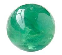 SUPBEI Natural Crystal Ball 1.6"(4cm) Gemstone Polished Sphere Divination Ball Decorative Sphere with Wood Stand Healing Crystals Ball Healing Stone Rocks Ball Mineral Collection,Green Fluorite