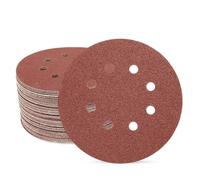SUPBICCO 5 Inch 8 Hole Sanding Discs Hook and Loop, 50 PCS 60 Grit Round Sand Paper Disc, Aluminum Oxide Sandpaper Pads for Random Orbital Sander