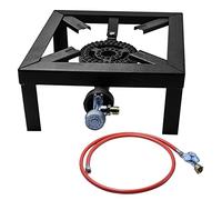 SupBiky Outdoor Gas Stove 8KW, Portable & Space-Saving, 25 x 25 x 11 cm, Including 150 cm Propane Gas Hose and 50 mbar Regulator