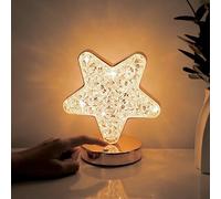 SupBri Star Lamp, Cute Night Light for Kids, Cordless Rechargeable Stepless Dimmable Touch Lamp with 3 Colors Modes for Living Room, Bedroom,Christmas Decorations