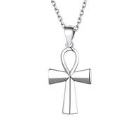 Supcare Ankh Cross Necklace for Women, 925 Sterling Silver Egyptian Cross Pendant Key to Life Amulet Jewellery 50CM chain