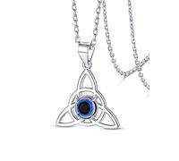 Supcare Celtic Knot Necklaces for Girls Women, Sterling Silver Evil Eyes Charm Necklace Irish Jewelry, Protective Gifts for Wife Mother