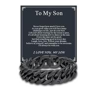 Supcare Cuban Chain Bracelet for Son, 21cm Son's Bracelet with To My Son Card, Medical-Grade 316L Stainless Steel Boys' Bracelets, Surprise Gift for Son on Graduation/Christmas & Birthday