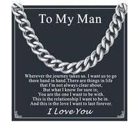 Supcare Men's Cuban Chain Necklace, 20" Silver 7mm, Medical-Grade 316L Stainless Steel, Hand Polishing, Maintenance-Free, jewelry Gift for Your Man, Birthdays, Valentine's Day & Christmas