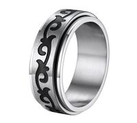 Supcare Mens Fidget Rings, Spinning Celtic Knot/Moon and Stars Anxiety Ring Stainless Steel, Size O-Z+3