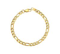 Supcare Mens Gold Bracelet, 6mm Figaro Bracelets Chain Stainless Steel, 21cm Chain Bracelets for Male