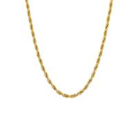 Supcare Rope Chain for Men, 3mm/6mm Gold-Plated Twist Rope Chain in 316L SS, Hand Polished and Maintenance Free, 18"-30" Men's Necklaces with Gift Box, Unisex Gift (Gold/Silver/Black)