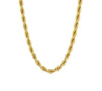 Supcare Rope Chain for Men, 3mm/6mm Gold-Plated Twist Rope Chain in 316L SS, Hand Polished and Maintenance Free, 18"-30" Men's Necklaces with Gift Box, Unisex Gift (Gold/Silver/Black)