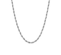 Supcare Rope Chain Men 3mm Stainless Steel Necklace Silver Gold Black | Chain for Pendant 46-76cm Long, Dainty Thin to Hip-Hop Thick, Silver Chain for Man Women Boys, Birthday/Father's Day Necklace