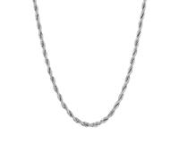 Supcare Silver Chains for Women, 3mm Twist Rope Chain, Hand-Polished, Maintenance-Free, 316L Medical-Grade Stainless Steel, 18" - 30" Silver Necklace Chain for Women and Men with Jewelry Box