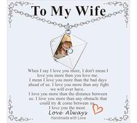 Supcare Wife-Exclusive Photo Necklace, Envelope-Shaped Locket Necklaces, Custom Photo + Laser Engraving, Medical-Grade 316L Stainless Steel Personalised Necklace for Women (Card and Jewelry Box)