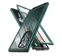 SupCase Bumper Case for Samsung Galaxy S22 Ultra (6.8 Inch) 5G Case Hard Plastic Mobile Phone Case 360 Degree Protective Rugged Cover [Edge Pro] with Screen Protector 2022 Edition (Peacock)