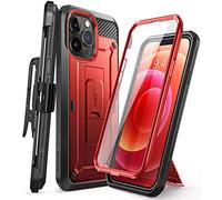 SUPCASE Case for iPhone 13 Pro (2021) 6.1 inch, with Built-in Screen Protector, Kickstand, Belt Clip [Unicorn Beetle Pro] Full Body Protection Heavy Duty Shockproof (Red)