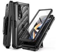 SUPCASE Case for Samsung Galaxy Z Fold 4 5G (2022), Bumper Case Robust Mobile Phone Case Premium Protective Case [Unicorn Beetle] with Integrated Screen Protector, Belt Clip and Stand (Black)