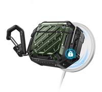 SUPCASE for AirPods 4 Case [IP68 Waterproof] 1-Piece Integrated Cover with Soft Silicone Interior, Wireless Charging, Military-Grade Hard Shell with Lock & Carabiner for AirPods 4th Gen