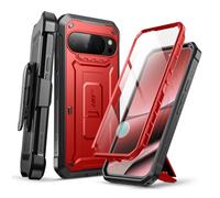 SUPCASE for Google Pixel 10/10 Pro Case with Screen Protector (Unicorn Beetle Pro), [Built-in Stand & Belt-Clip] [Military-Grade Protection] Full Body Heavy Duty Phone Case (Ruddy)