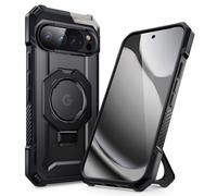 SUPCASE for Google Pixel 10 Pro XL Case with Stand Support Pixelsnap,Black | Translucent PC Backplate, Strong Magnetic, Compatible with MagSafe, Heavy Duty Protection, Anti-Slip, Unicorn Beetle Grip