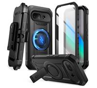 SUPCASE for Google Pixel 10A Case with Stand (UB Pro Mag), [Compatible with Wireless Charge] [Built-in Screen Protector & Belt-Clip] Protective Phone Case for Pixel 10A, Black