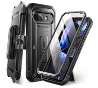 SUPCASE for Google Pixel 9A Case with Stand & Belt-Clip (Unicorn Beetle Pro), [Built-in Screen Protector] [Military-Grade Protection] Heavy Duty Rugged Kickstand Phone Case for Pixel 9A 2025 (Black)