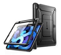 SUPCASE for iPad Air 5th/4th Generation 10.9 inch Case with Stand, Black | Built-in Screen Protector & Pencil Holder, Military-Grade Protection, Full-Body Heavy Duty Rugged Case, Unicorn Beetle Pro