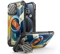 SUPCASE for iPhone 15 Pro Max Case with Stand [Compatible with MagSafe] [Built-in Camera Cover] [Military-Grade Protection] Heavy Duty Magnetic Phone Case for iPhone 15 Pro Max, Chevron
