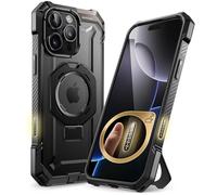 SUPCASE for iPhone 16 Pro Max Case with Camera Control Capture Button (Unicorn Beetle Grip), [Built-in Stand] [Compatible with MagSafe] Heavy Duty Magnetic Phone Case for iPhone 16 Pro Max Black