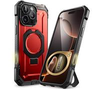 SUPCASE for iPhone 16 Pro Max Case with Camera Control Capture Button (Unicorn Beetle Grip), [Built-in Stand] [Compatible with MagSafe] Heavy Duty Magnetic Phone Case for iPhone 16 Pro Max (Ruddy)