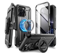 SUPCASE for iPhone 16 Pro Max Case with Stand (UBPro Mag), [Support MagSafe] [Built-in Screen Protector & Belt Clip] [Military-Grade Protection] Magnetic Phone Case for iPhone 16 Pro Max 6.9'' (Black)