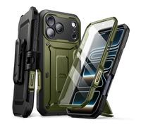 SUPCASE for iPhone 17 Pro Max Case with Camera Control Button (Unicorn Beetle Pro), [Built-in Kickstand & Screen Protector] [Military-Grade Protection] Full Body Heavy Duty Phone Case (Guldan)
