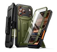 SUPCASE for iPhone 17 Pro Max Case with Camera Control Button (Unicorn Beetle Pro), [Built-in Kickstand & Screen Protector] [Military-Grade Protection] Full Body Heavy Duty Phone Case (Guldan)