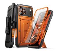 SUPCASE for iPhone 18 Pro Case / 17 Pro Case with Belt Clip, Coral | Military-Grade Protection, Built-in Kickstand & Screen Protector, Camera Control, Heavy-Duty Phone Case, Unicorn Beetle Pro