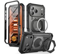 SUPCASE for iPhone 17 Pro Max Case (UBGrip Pro), [Built-in Tempered Glass Screen Protector & Stand] [Compatible with MagSafe] Full Body Heavy Duty Magnetic Phone Case for iPhone 17 Pro Max (Black)
