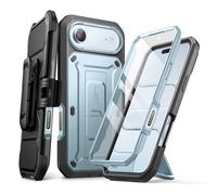 SUPCASE for iPhone Air Case with Camera Control Button (Unicorn Beetle Pro), [Built-in Kickstand & Screen Protector] [Military-Grade Protection] Full Body Heavy Duty Rugged Phone Case (Arctic)