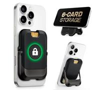 SUPCASE For MagSafe Wallet iPhone Card Holder Magsafe Wallet Card Slot [Hold 5 Cards] [RFID Blocking] Adjustable Mobile Phone Stand Credit Card Holder for iPhone 17/16/15/14/13/12 Series, Dark