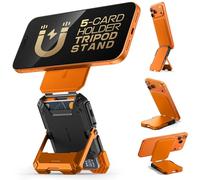 SUPCASE for MagSafe Wallet with Stand, Magnetic Wallet for Men, [Hold 5 Cards] [Adjustable Stand] [RFID Blocking] Phone Credit Card Holder Tripod for iPhone 17/16/15/14/13/12 Series, Coral