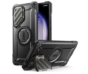 SUPCASE for Samsung Galaxy S24 Ultra Case MagSafe with Stand [Built-in Camera Cover Kickstand] [Support Wireless Charging] Heavy Duty Rugged Shockproof Magnetic Phone Case for S24 Ultra, Black