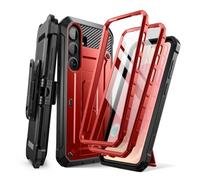 SUPCASE for Samsung Galaxy S25 Case with Stand (Unicorn Beetle Pro), [2 Front Frames] [Built-in Screen Protector & Belt-Clip] Military-Grade Protection Rugged Phone Case for Galaxy S25 6.2" (Ruddy)