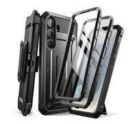 SUPCASE for Samsung Galaxy S25 Case with Stand (Unicorn Beetle Pro), [2 Front Frames] [Built-in Screen Protector & Belt-Clip] Military-Grade Protection Rugged Phone Case for Galaxy S25 6.2" (Black)