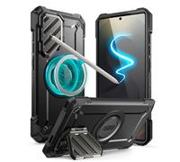 SUPCASE for Samsung Galaxy S25 Ultra Case with Camera Cover Stand (UBMag XT), [S Pen Friendly] [Compatible with MagSafe] [Military-Grade Protection] Magnetic Phone Case for S25 Ultra 6.9 inch, Black