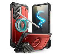 SUPCASE for Samsung Galaxy S25 Ultra Case with Camera Cover Stand (UBMag XT), [S Pen Friendly] [Compatible with MagSafe] [Military-Grade Protection] Magnetic Phone Case for S25 Ultra 6.9 inch (Ruddy)