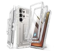 SUPCASE for Samsung Galaxy S25 Ultra Case with Screen Protector, Clear | 2 Front Frames, Built-in Stand & Belt-Clip, Military-Grade Protection, Phone Case for S25 Ultra 6.9 Inch, Unicorn Beetle Pro