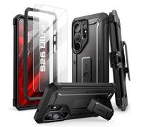 SUPCASE for Samsung Galaxy S26 Ultra Case with Stand & Belt-Clip (Unicorn Beetle Pro), [2 Tempered Glass Screen Protectors & Front Frame] Military-Grade Protective Phone Case for S26 Ultra, Black