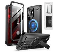 SUPCASE for Samsung Galaxy S26 Ultra Case with Stand (UB Pro Mag), [2 Front Frames] [Compatible with Wireless Charge] [Built-in Screen Protector & Belt-Clip] Protective Phone Case for S26 Ultra, Black