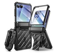 SUPCASE for Samsung Galaxy Z Flip 7 Case with Stand & Belt-Clip (Unicorn Beetle Pro), [Hinge Protection] [Front Screen Protector] Full Body Rugged Protective Phone Case for Galaxy Z Flip 7 (Black)