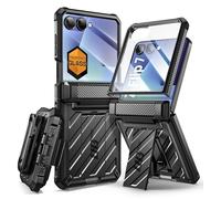SUPCASE for Samsung Galaxy Z Flip 7 Case with Stand & Belt-Clip (Unicorn Beetle Pro), [Hinge Protection] [Front Screen Protector] Full Body Rugged Protective Phone Case for Galaxy Z Flip 7 (Black)