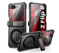 SUPCASE for Samsung Galaxy Z Flip 8 Case, Support MagSafe, 360 Full Body Military-Grade Cover with Hinge Protection (Unicorn Beetle Grip), Kickstand and Front Screen Protector, Black
